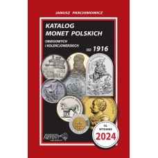Katalog Monet Polskich J. Parchimowicz 2024 r KOLOR!, Sztywna oprawa!